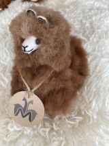 Alpaka-Fellltiere und Schlüsselanhänger