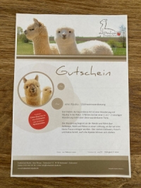 Alpaka-Glühweinwanderung für 1 Person - PDF- Gutschein