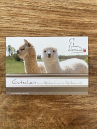 Alpaka-Wertgutschein - Gutscheinkarte