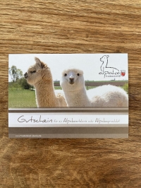 Romantische Alpakawanderung zu Zweit (ohne Sekt) – Gutscheinkarte