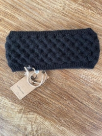 Alpaka Stirnband GITTERNETZ schwarz